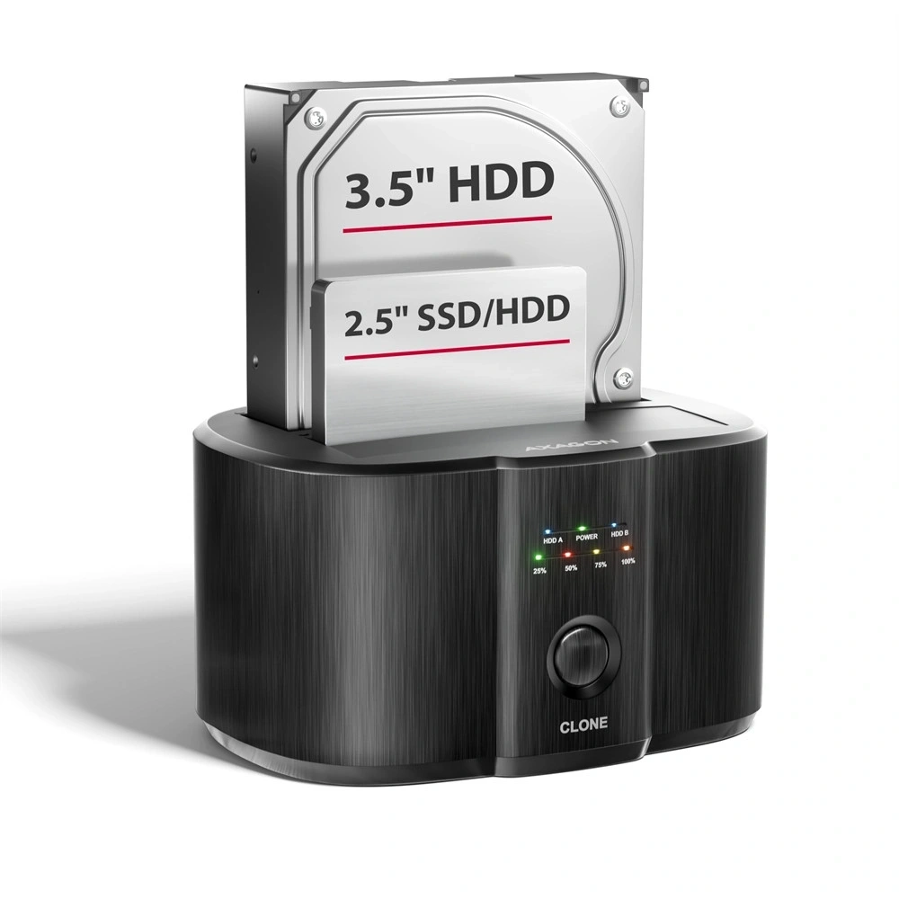 AXAGON ADSA-SC USB-C 5Gbps dokkoló állomás 2x 2,5"/3,5" SSD/HDD-hez