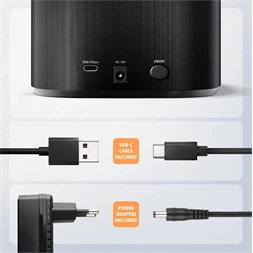 AXAGON ADSA-SC USB-C 5Gbps dokkoló állomás 2x 2,5"/3,5" SSD/HDD-hez