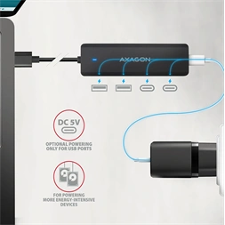 AXAGON HUE-C2A USB-A 5Gbps utazó hub