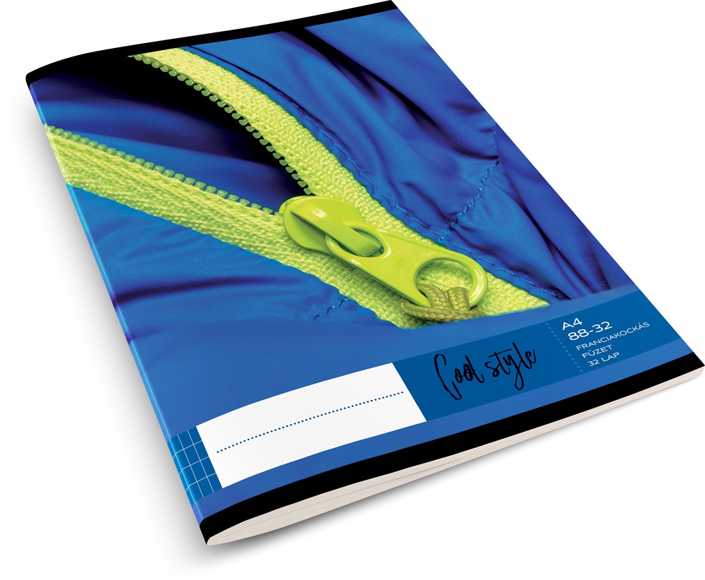 Absolut Cool Style A4 88-32 franciakockás füzet