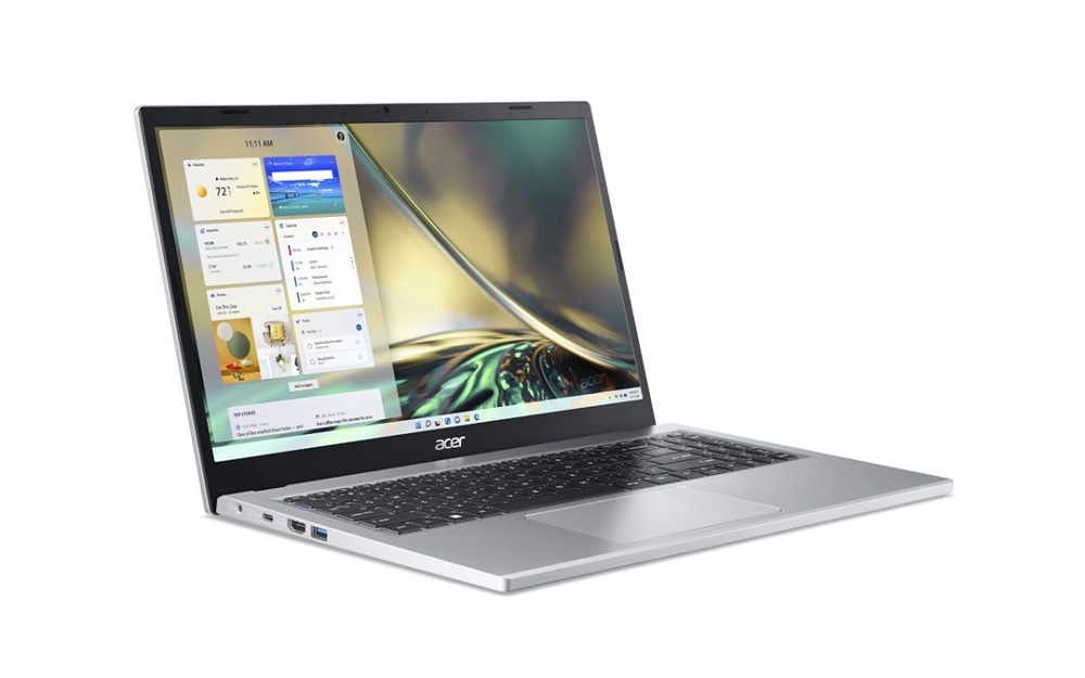 Acer Aspire A315-24P-R11R, 15.6" FHD, AMD Ryzen 3 7320U, 8GB, 512GB SSD, UMA, DOS, ezüst laptop (Újracsomagolt)