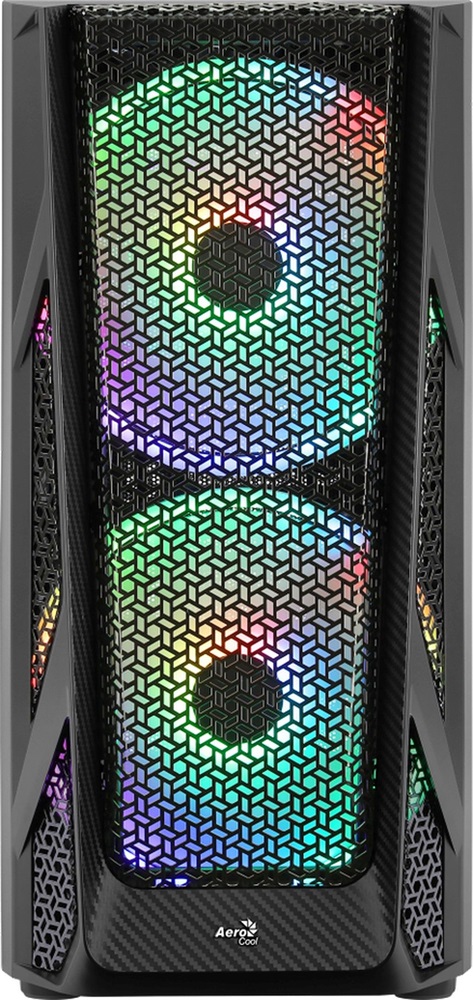Aerocool AirHawk Duo RGB fekete (táp nélküli) ablakos ATX ház