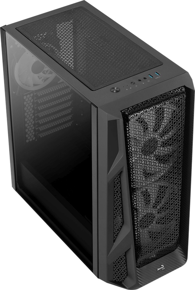 Aerocool AirHawk Duo RGB fekete (táp nélküli) ablakos ATX ház
