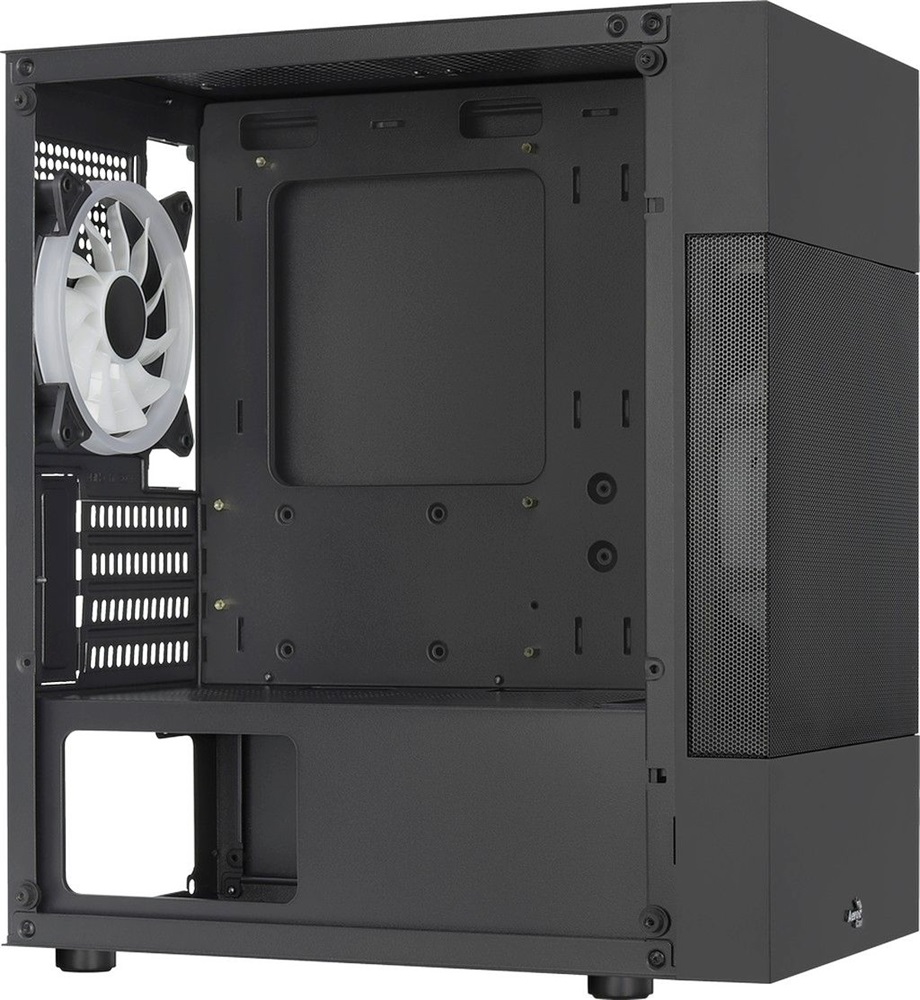 Aerocool Atomic Lite RGB fekete (táp nélküli) ablakos mATX ház
