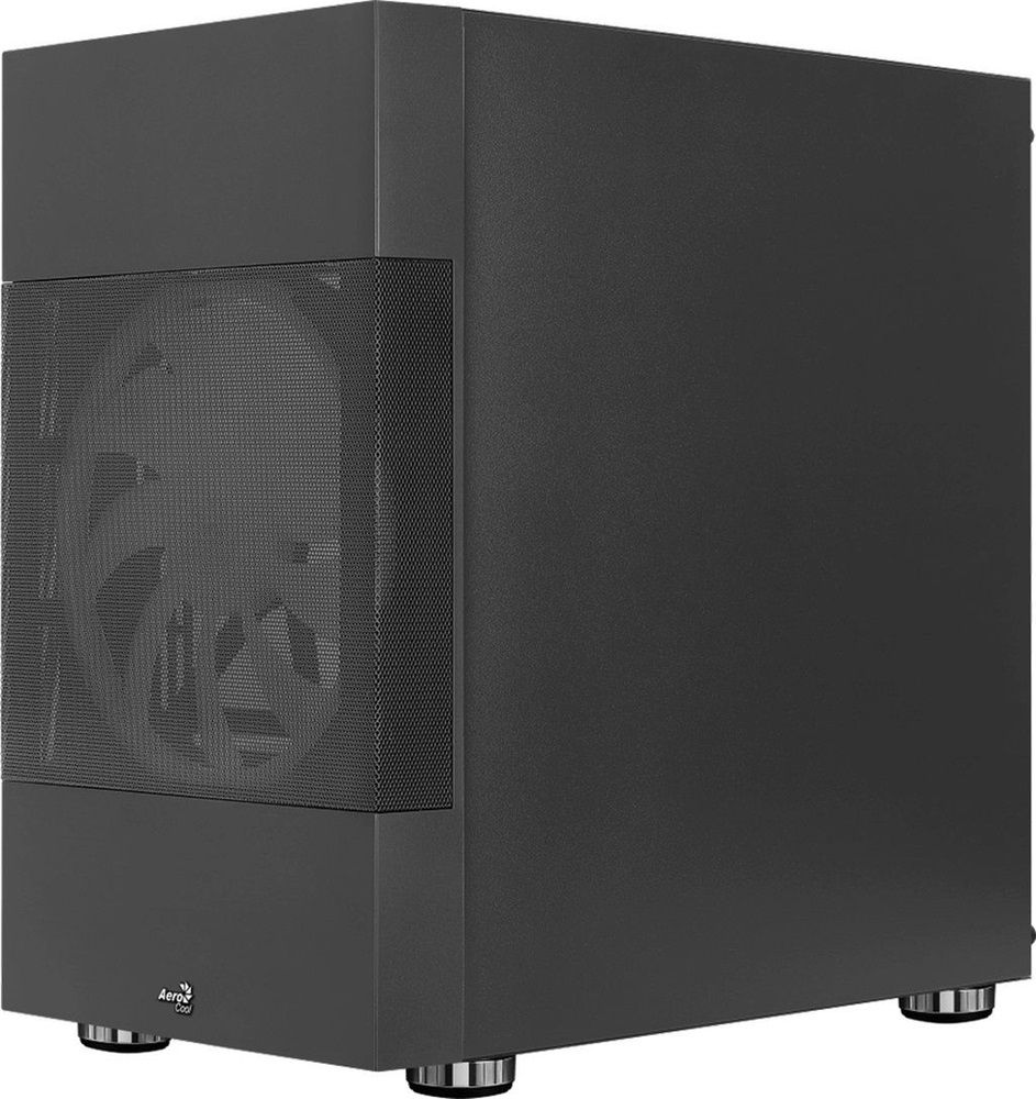 Aerocool Atomic v1 fekete (táp nélküli) ablakos mATX ház