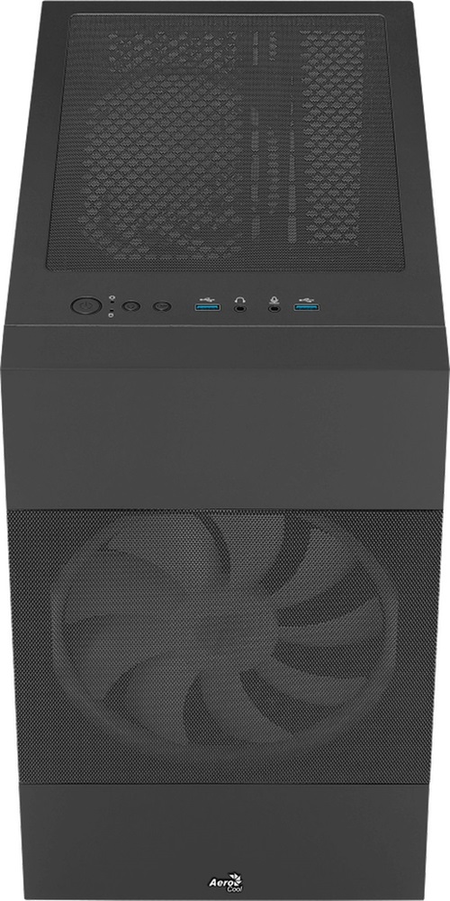 Aerocool Atomic v1 fekete (táp nélküli) ablakos mATX ház