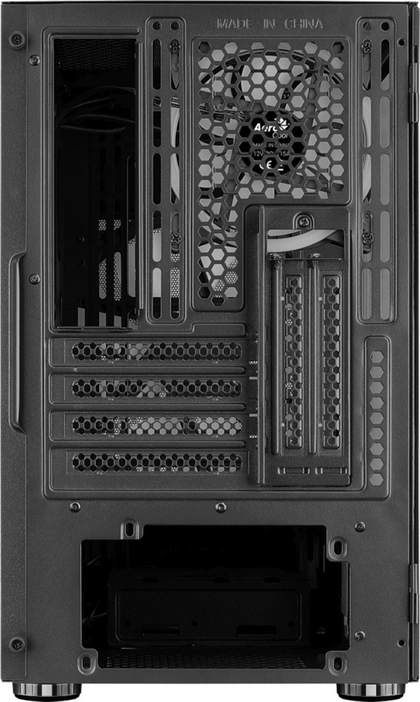 Aerocool Atomic v1 fekete (táp nélküli) ablakos mATX ház