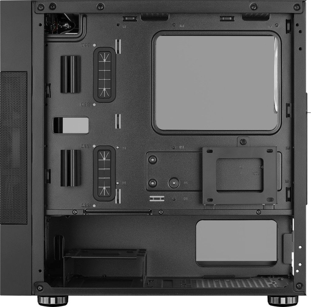 Aerocool Atomic v1 fekete (táp nélküli) ablakos mATX ház