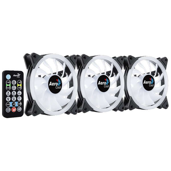 Aerocool Duo 12 Pro 3db 120mm ARGB ventilátor + vezérlő