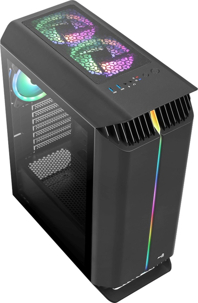 Aerocool Gladiator Duo ARGB fekete (táp nélküli) ablakos ATX ház