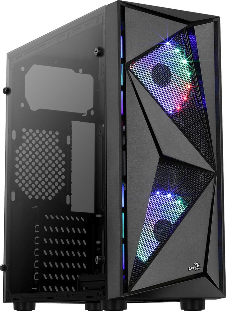 Aerocool Glider Cosmo RGB fekete (táp nélküli) ablakos ATX ház