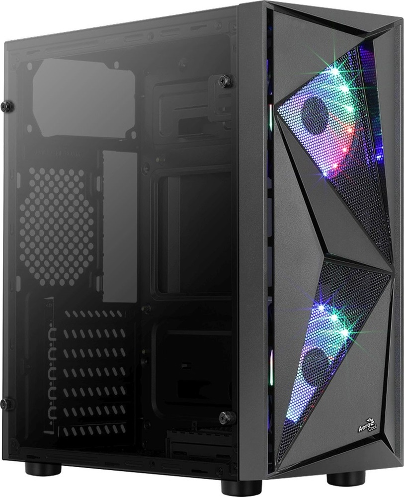 Aerocool Glider Cosmo RGB fekete (táp nélküli) ablakos ATX ház