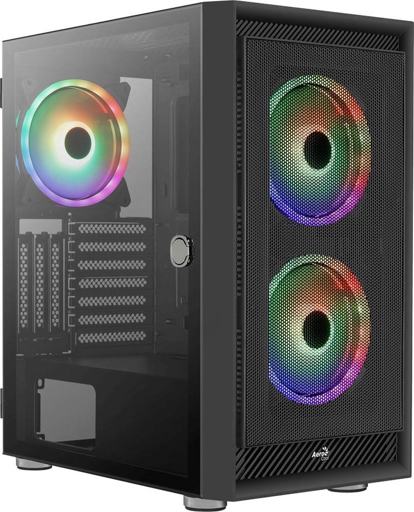 Aerocool Graphite ARGB fekete (táp nélküli) ablakos ATX ház