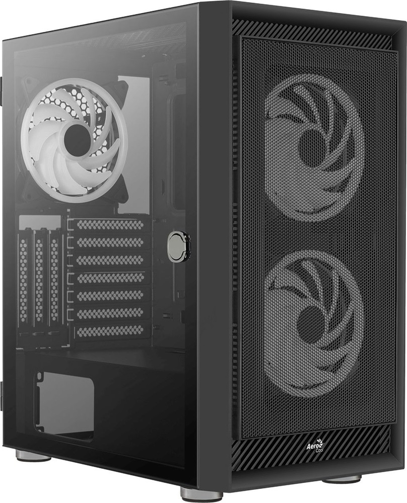 Aerocool Graphite ARGB fekete (táp nélküli) ablakos ATX ház
