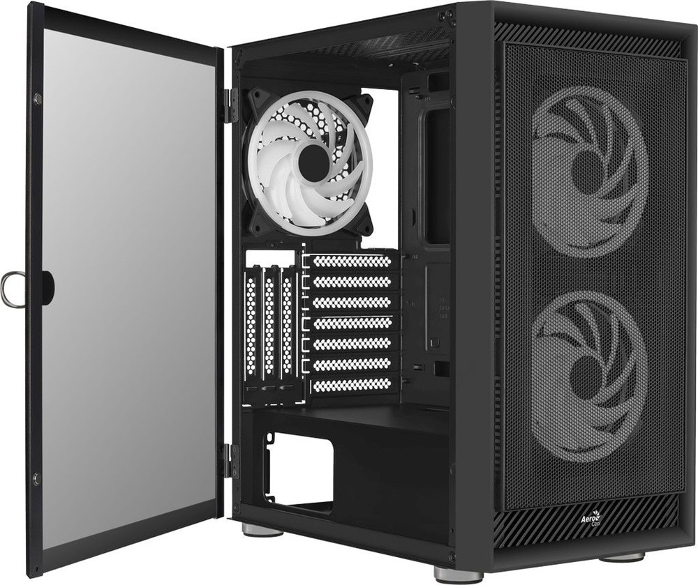 Aerocool Graphite ARGB fekete (táp nélküli) ablakos ATX ház