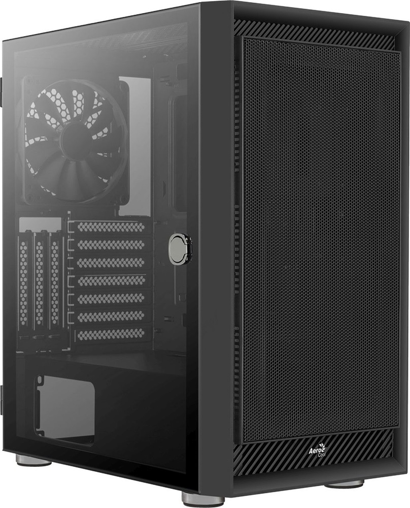Aerocool Graphite v1 fekete (táp nélküli) ablakos ATX ház
