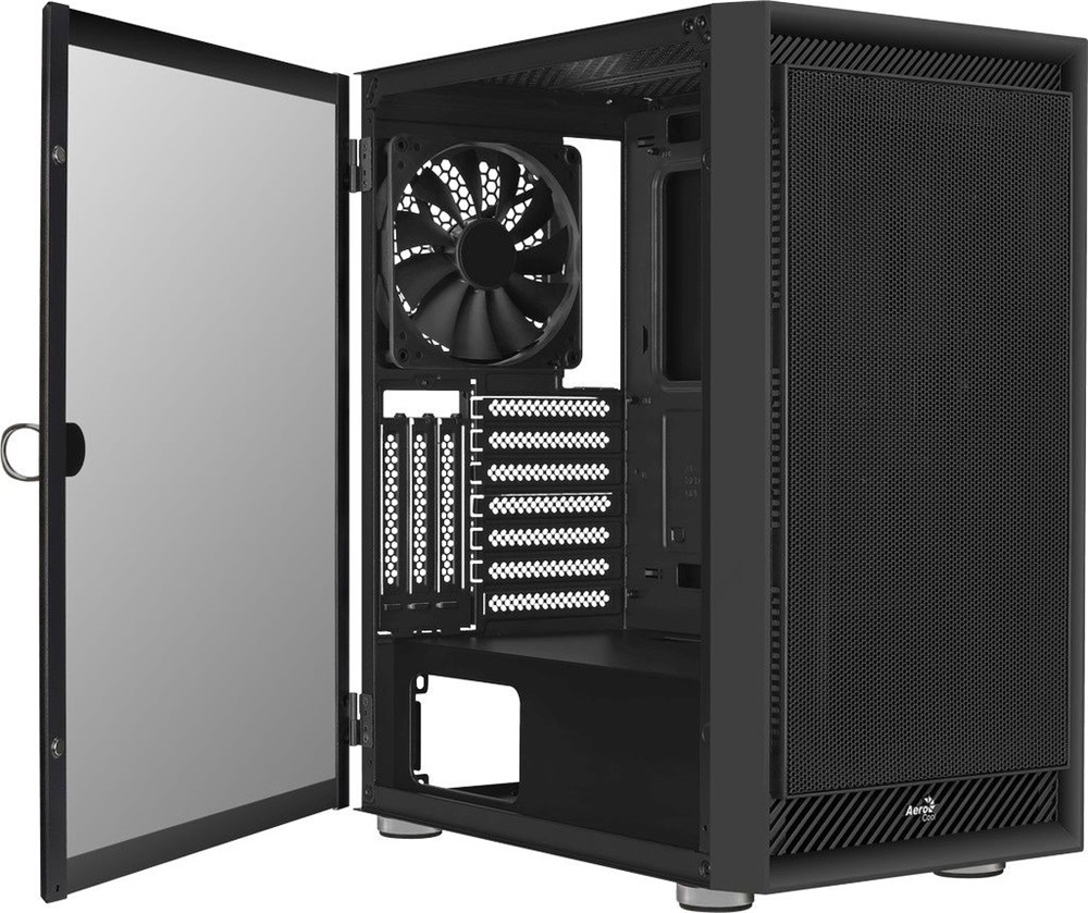 Aerocool Graphite v1 fekete (táp nélküli) ablakos ATX ház