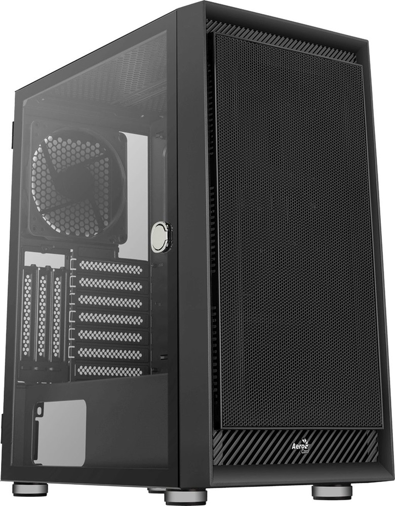 Aerocool Graphite v1 fekete (táp nélküli) ablakos ATX ház