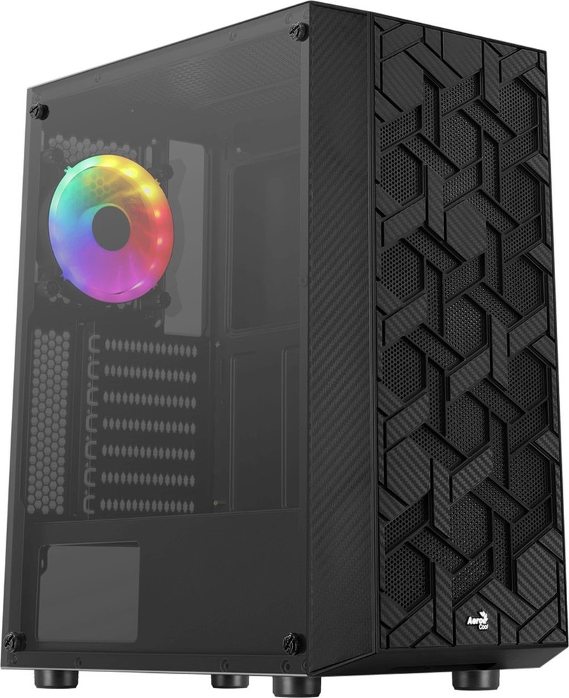 Aerocool Hive v3 FRGB fekete (táp nélküli) ablakos ATX ház