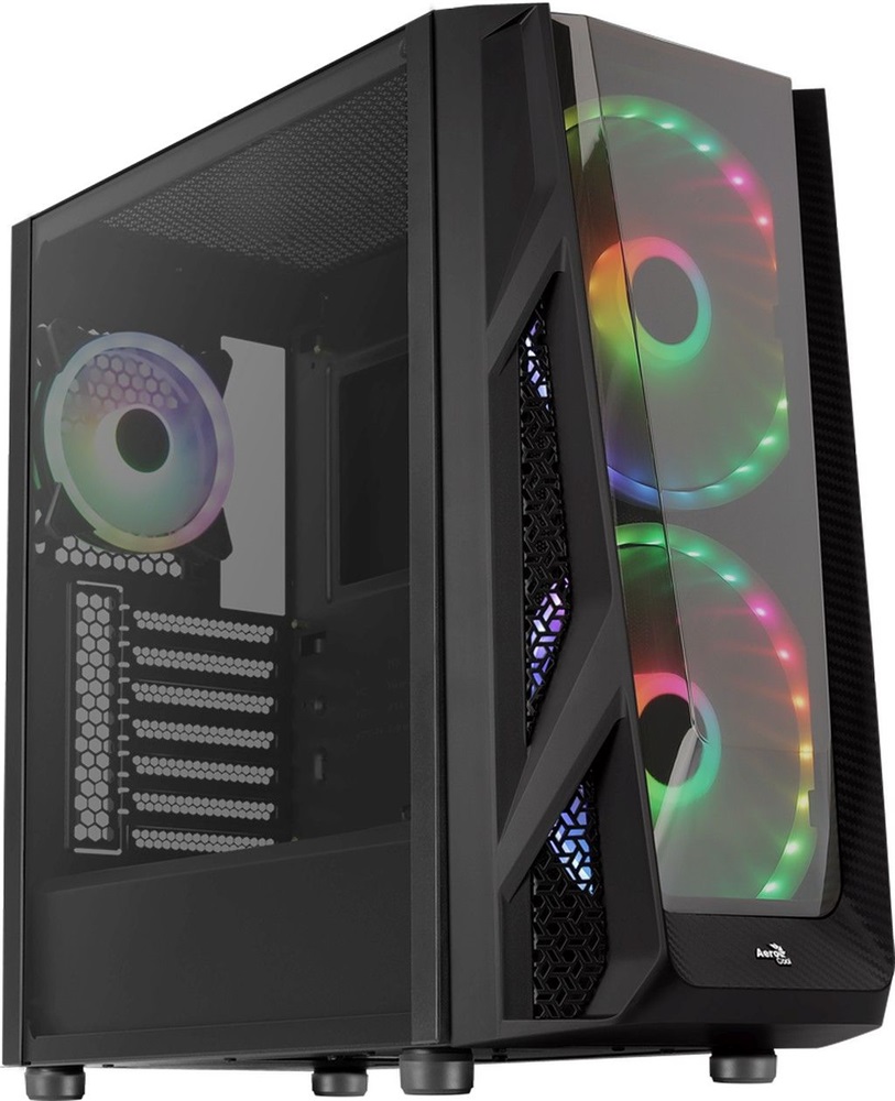 Aerocool NightHawk Duo RGB fekete (táp nélküli) ablakos ATX ház