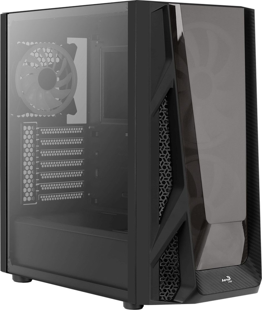 Aerocool NightHawk Duo RGB fekete (táp nélküli) ablakos ATX ház