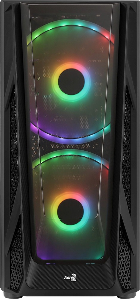 Aerocool NightHawk Duo RGB fekete (táp nélküli) ablakos ATX ház