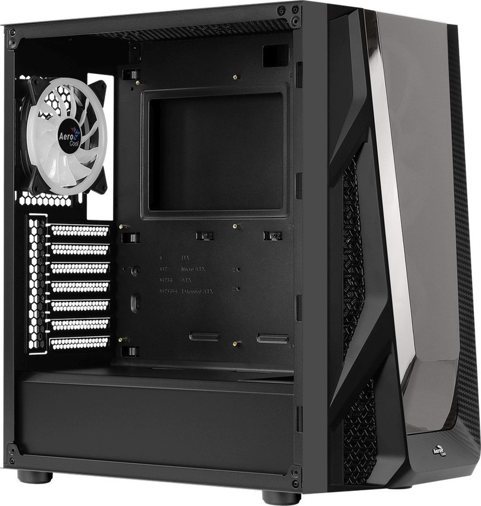 Aerocool NightHawk Duo RGB fekete (táp nélküli) ablakos ATX ház