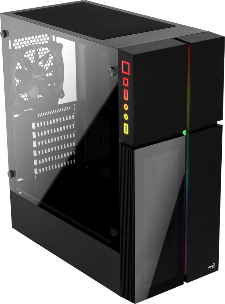 Aerocool Playa RGB fekete (táp nélküli) ablakos ATX ház