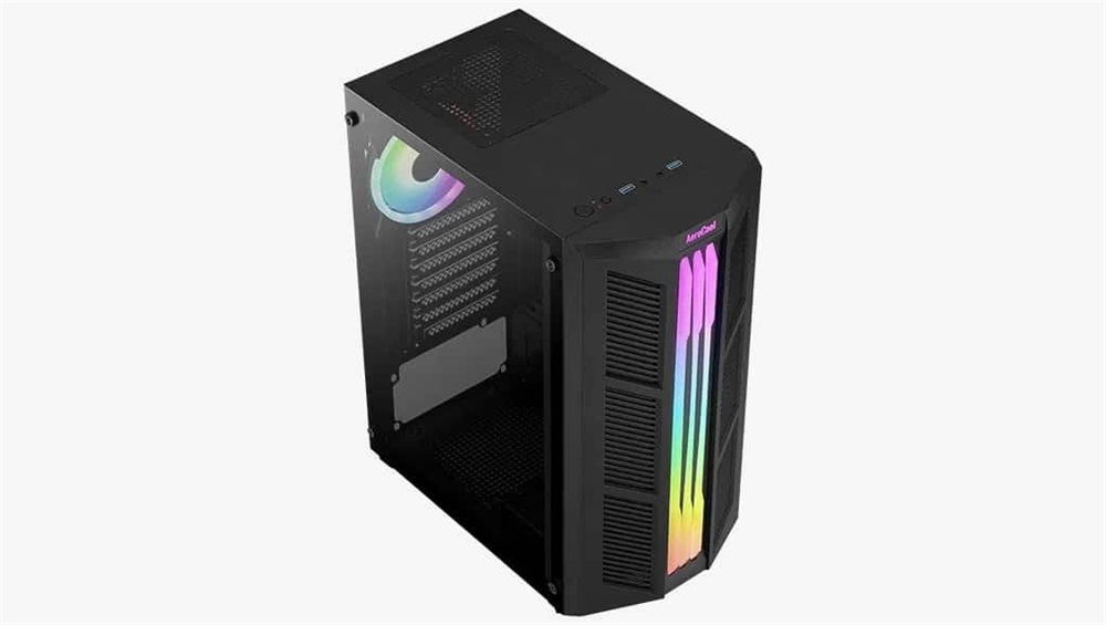 Aerocool Prime ARGB fekete (táp nélküli) ablakos ATX ház