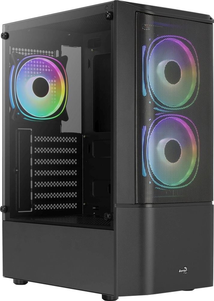 Aerocool Quantum Mesh FRGB fekete (táp nélküli) ablakos ATX ház