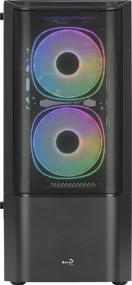Aerocool Quantum Mesh FRGB fekete (táp nélküli) ablakos ATX ház