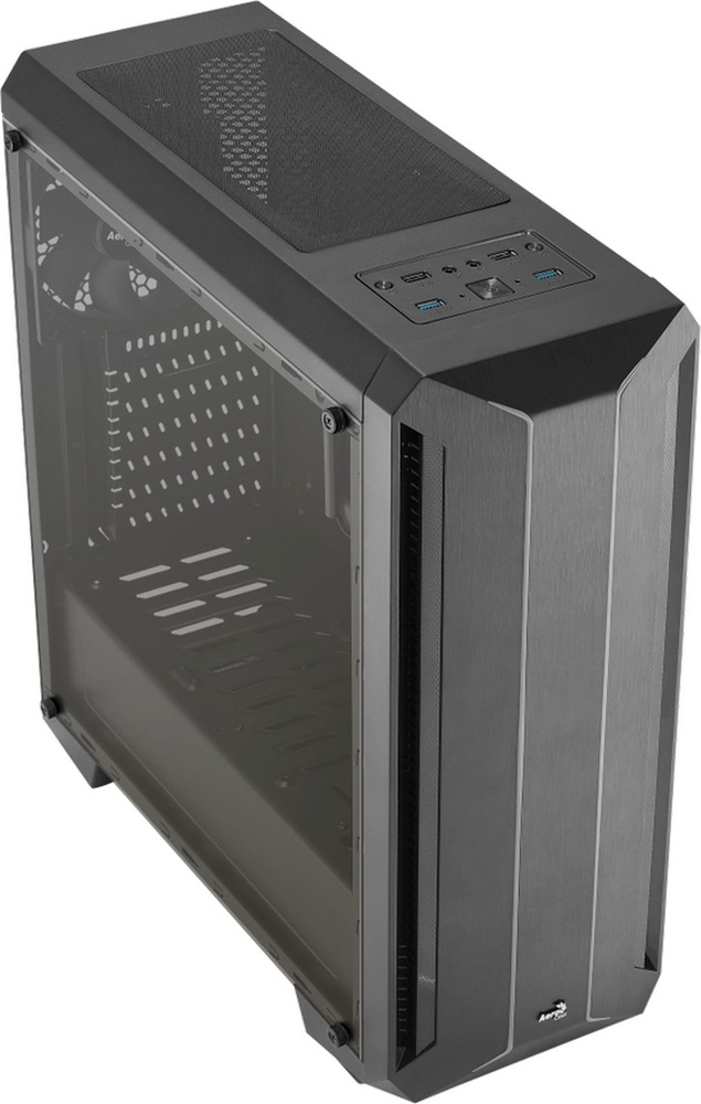 Aerocool Skyline ARGB fekete (táp nélküli) ablakos ATX ház