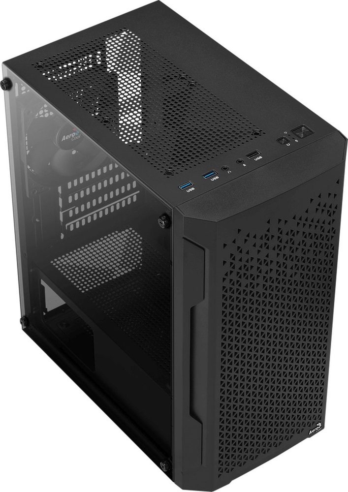 Aerocool Trinity Mini Mesh fekete (táp nélküli) ablakos mATX ház