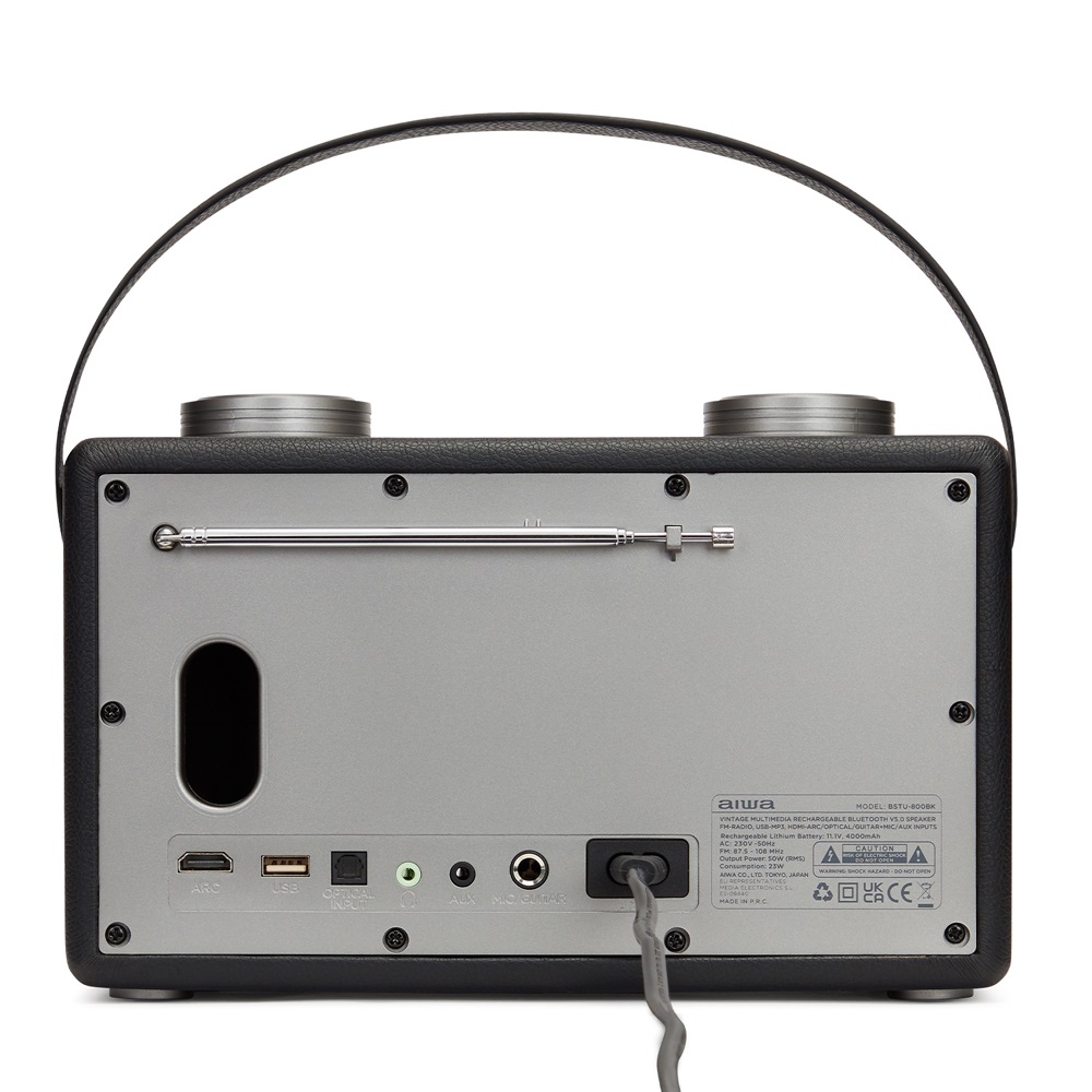 Aiwa BSTU-800BK hordozható Bluetooth hangszóró (Újracsomagolt)