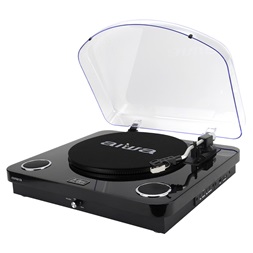 Aiwa GBTUR-120BK USB/Bluetooth/bakelit fekete lemezjátszó (Újracsomagolt)