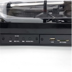 Aiwa GBTUR-120BK USB/Bluetooth/bakelit fekete lemezjátszó (Újracsomagolt)