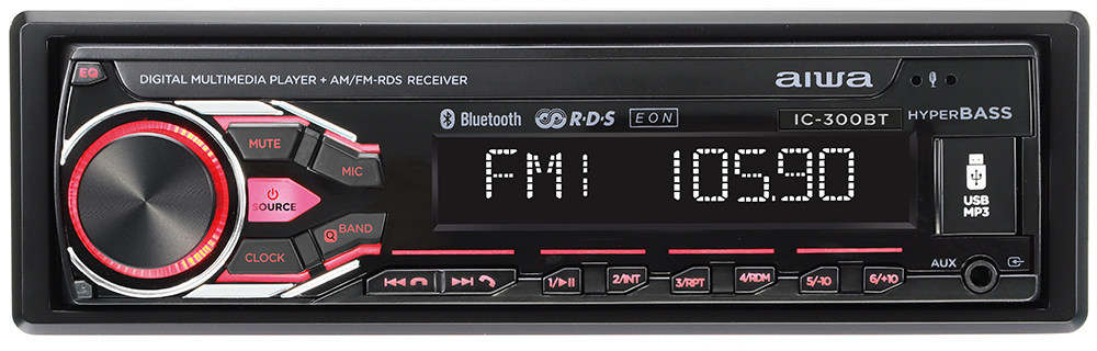 Aiwa IC-300BT Bluetooth/USB/AUX mechanika nélküli autóhifi fejegység