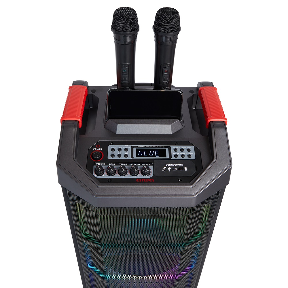 Aiwa KBTUS-710 hordozható Bluetooth party hangszóró (Újracsomagolt)
