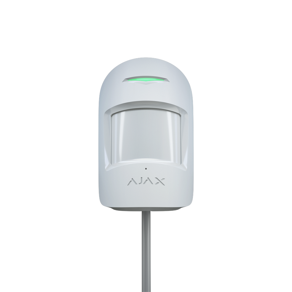 Ajax CombiProtect Fibra WH fehér vezetékes mozgás és üvegtörés érzékelő