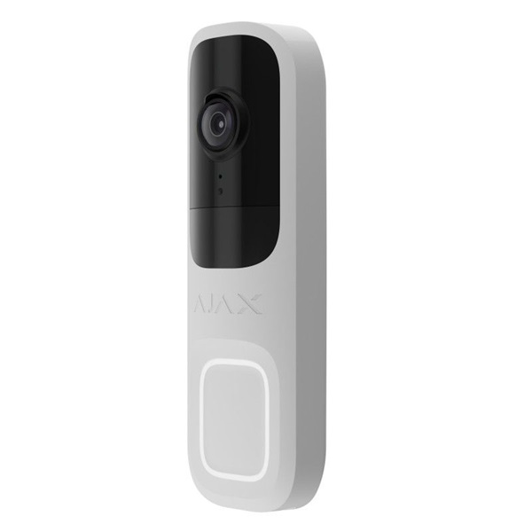Ajax DoorBell vezeték nélküli kültéri AI video kaputelefon, PIR mozgásérzékelővel, fehér