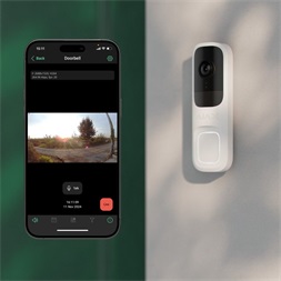 Ajax DoorBell vezeték nélküli kültéri AI video kaputelefon, PIR mozgásérzékelővel, fekete