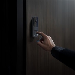Ajax DoorBell vezeték nélküli kültéri AI video kaputelefon, PIR mozgásérzékelővel, fekete