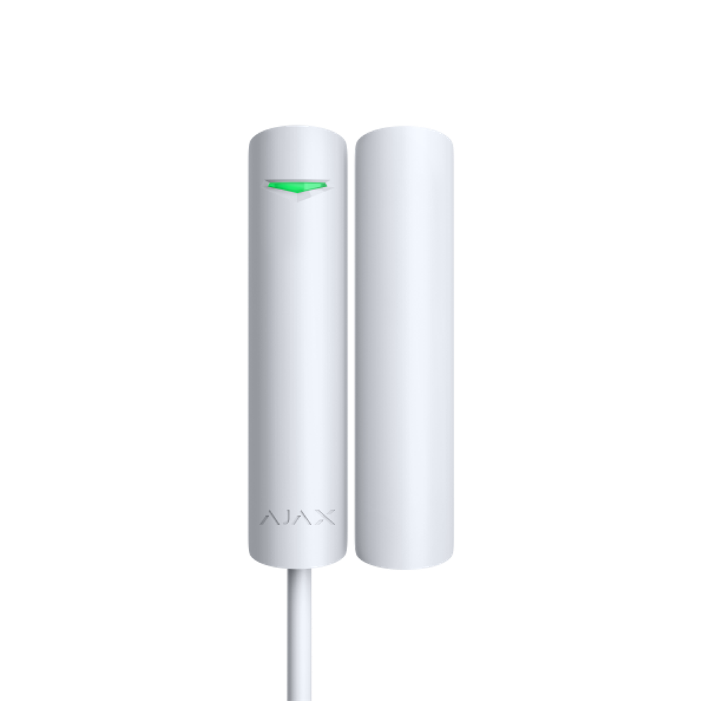 Ajax DoorProtect Plus Fibra WH fehér vezetékes nyitásérzékelő dőlés és rezgésérzékelővel