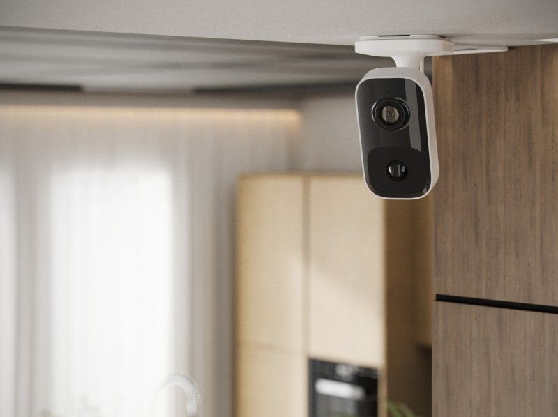 Ajax IndoorCam vezeték nélküli 4MP fekete beltéri csempekamera PIR szenzorral