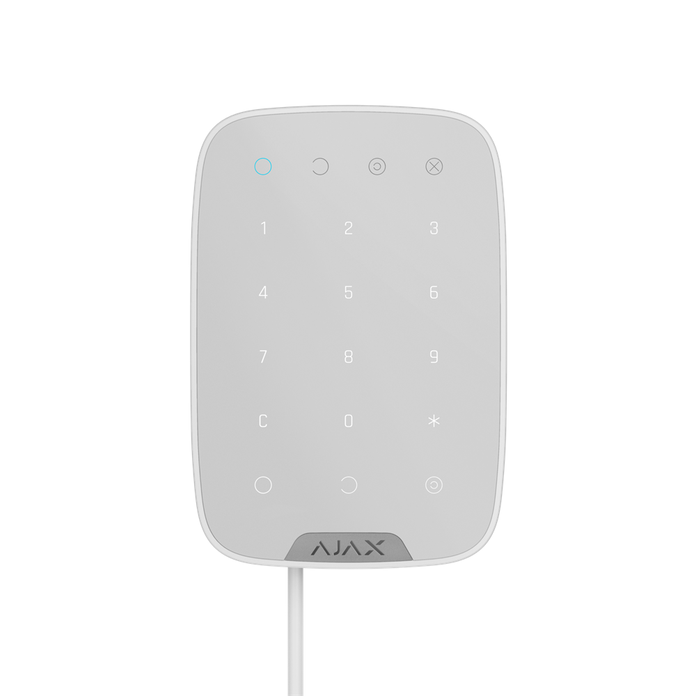 Ajax Keypad Fibra WH fehér vezetékes érintésvezérelt kezelőegység
