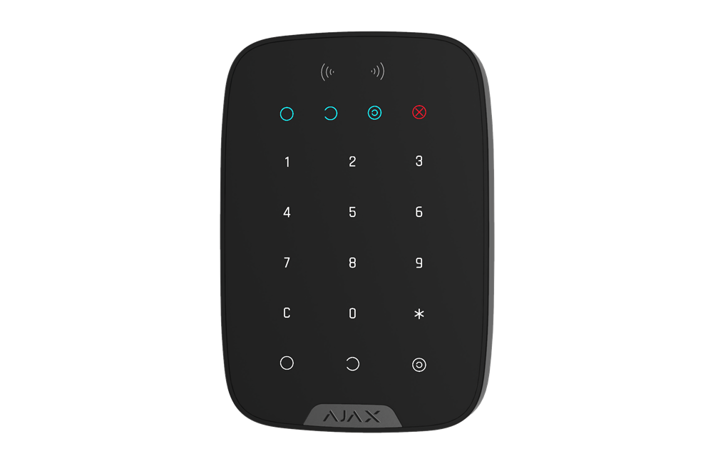 Ajax Keypad Plus BL fekete proxy olvasós vezetéknélküli kezelő