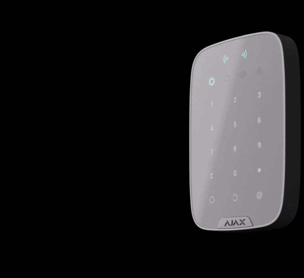 Ajax Keypad Plus WH fehér proxy olvasós vezetéknélküli kezelő