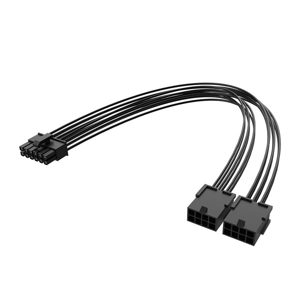 Akasa AK-CBPW27-30BK 30 cm 12-Pin to Dual 8-pin adapterkábel
