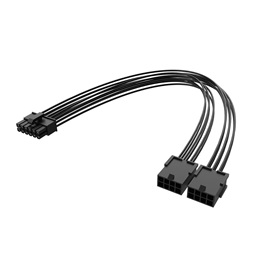 Akasa AK-CBPW27-30BK 30 cm 12-Pin to Dual 8-pin adapterkábel