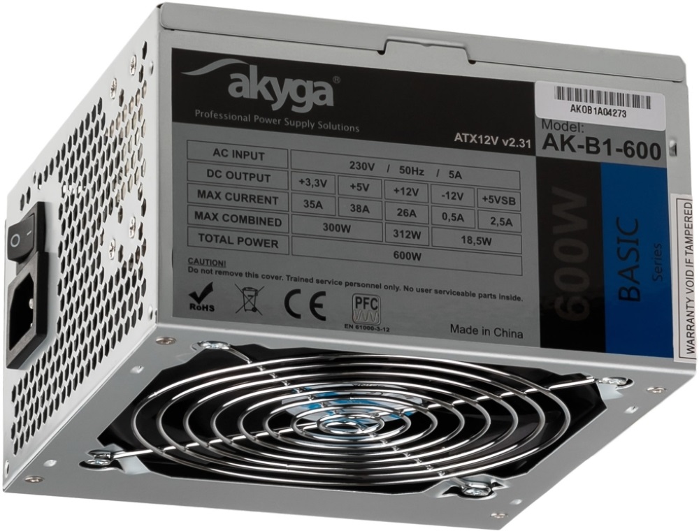 Akyga 600W AK-B1-600 Basic tápegység